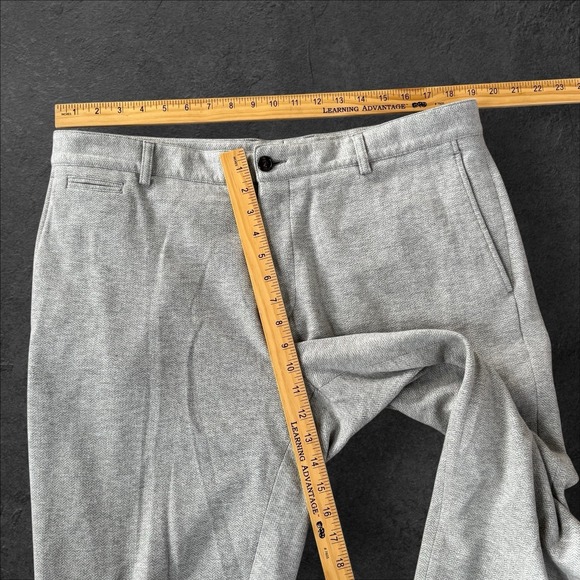 Burberry London England Herringbone Gray Cotton Dress Pants Size 56 EU Thick - Picture 4 of 10